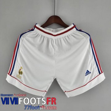 Retro Short De Foot France Blanc Homme 1998 DK158