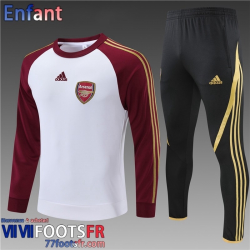 Survetement de Foot Arsenal blanc Enfant 21 22 TK196