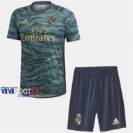 Ensemble Maillot Gardien Real Madrid Enfant Gris 2019-2020 Personnalise :77Footfr