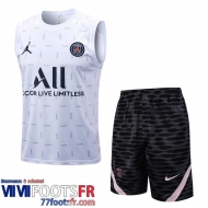 Survetement Sans manches PSG Blanc Homme 2023 2024 TG968