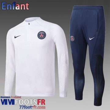 KIT: Survetement de Foot PSG Blanc Enfant 2022 2023 TK482