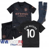 Maillot de foot Manchester City Kun Agüero #10 Exterieur Enfant 2020 2021
