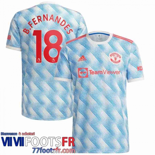 Maillot De Foot Manchester United Extérieur Homme 21 22 # B.Fernandes 18