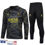 Survetement de Foot PSG noir Homme 2023 2024 A34