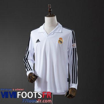 Retro Maillot De Foot Real Madrid Domicile Homme Manche Longue 2002 03 FG862