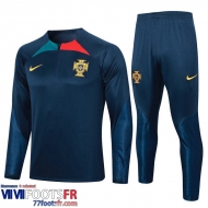 Survetement de Foot Portugal bleu marine Homme 2023 2024 A29