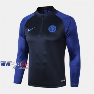 Le Nouveau Retro Sweatshirt Foot FC Chelsea Bleu Fonce 2019-2020