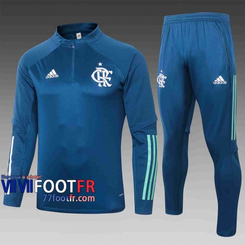 Survetement Foot Flamenco 2020 2021 Bleu Grande taille