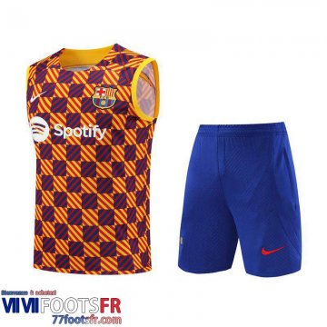 Survetement Sans manches Barcelone orange Homme 2023 2024 TG800