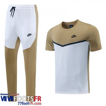 Survetement T Shirt Sport blanc kaki Homme 2022 2023 TG479