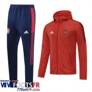Coupe Vent - Sweat a Capuche Arsenal rouge Homme 2021 2022 WK56