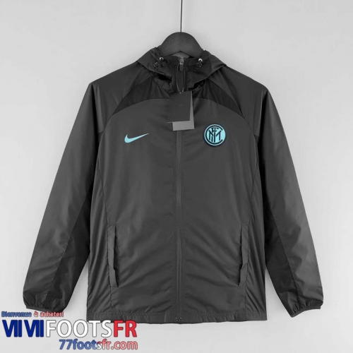 Coupe Vent - Sweat a Capuche Inter Milan noir Homme 2022 2023 WK125