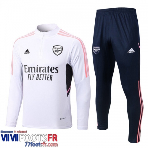 Survetement de Foot Arsenal Blanc Homme 2022 2023 TG443