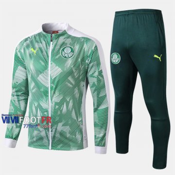 Aaa Qualité: Ensemble Veste Survetement Foot Palmeiras Vert/Blanc Polyester 2019 2020 Nouveau