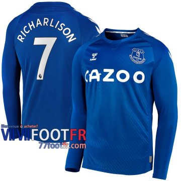 77footfr Everton Maillot de foot Richarlison #7 Domicile Manches longues 20-21