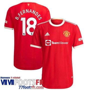 Maillot De Foot Manchester United Domicile Homme 21 22 # B.Fernandes 18