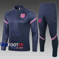 Survetement Foot Angleterre 2020 2021 Bleu Grande taille