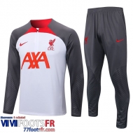 Survetement de Foot Liverpool Blanc Homme 2022 2023 TG517