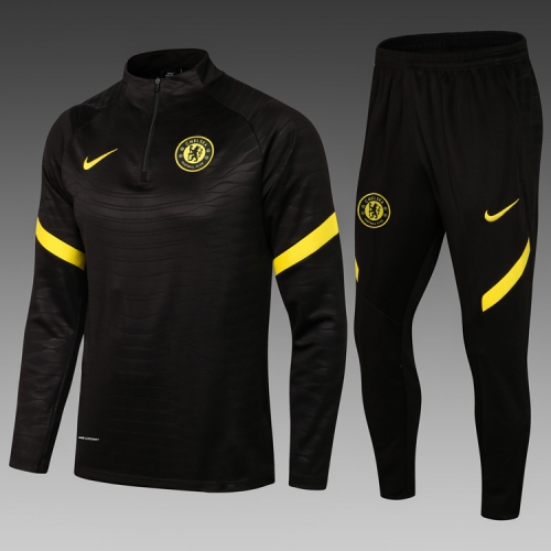 Parfait Ensemble Survetement Foot Chelsea FC Noir Slim 2021-2022