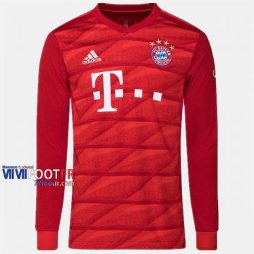 Nouveau Flocage Maillot Foot Bayern Munich Manche Longue Homme Domicile 2019-2020 Personnalisé :77Footfr