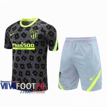 77footfr Survetement Foot T-shirt Atletico Madrid Gris fonce 2020 2021 TT100