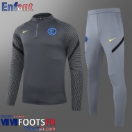 Survetement de Foot Inter Milan gris Enfant 21 22 TK200