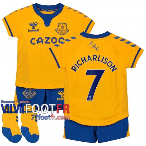 77footfr Everton Maillot de foot Richarlison #7 Exterieur Enfant 20-21