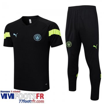 Survetement T Shirt Manchester City noir Homme 2022 2023 TG641