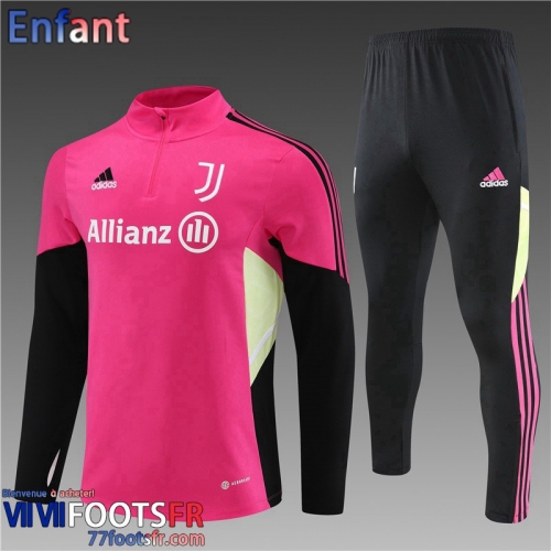 Survetement de Foot Juventus rose rouge Enfant 2022 2023 TK561  Survetement de Foot Juventus rose rouge Enfant 2022 2023 TK561