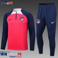 Survetement de Foot Atletico Madrid rouge Enfant 2023 2024 TK597