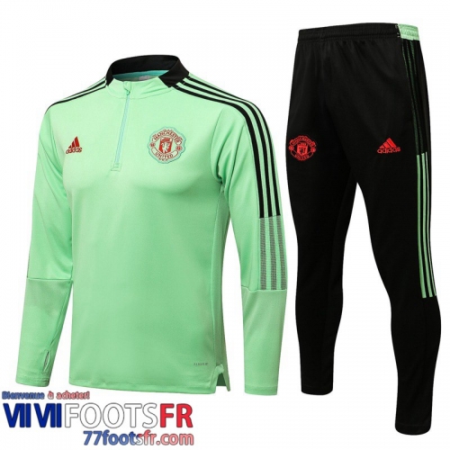 Survetement de Foot Manchester United vert Homme 2021 2022 TG230