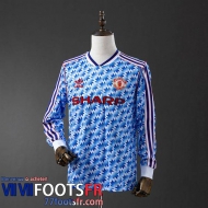 Retro Maillot De Foot Manchester United Exterieur Homme Manche Longue 90 92 FG851