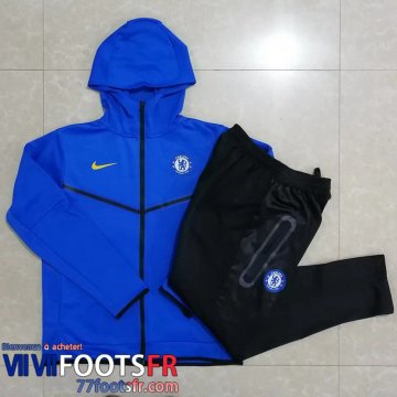 Veste Foot - Sweat A Capuche Chelsea bleu Homme 2022 2023 JK420