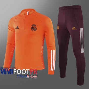 77footfr Survetement Foot Real Madrid Orange - 2020 2021 T60