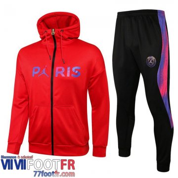 Veste Foot - Sweat a Capuche PSG Paris rouge 21-22 JK56