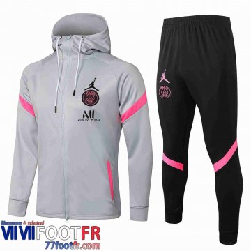 Veste Foot - Sweat a Capuche PSG gris 21-22 JK32