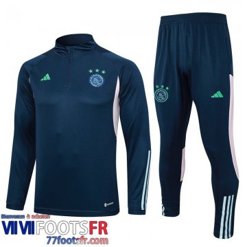 Survetement de Foot Ajax bleu marine Homme 2023 2024 TG868