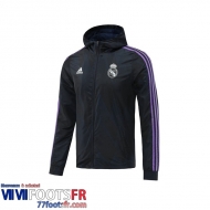 Coupe Vent - Sweat a Capuche Real Madrid Noir Homme 2022 2023 WK146