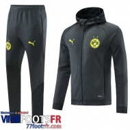 Veste Foot - Sweat A Capuche Dortmund BVB Gris foncé Homme 21 22 JK263
