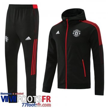 Veste Foot - Sweat A Capuche Manchester United noir Homme 21 22 JK261