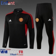 KIT: Survetement de Foot Manchester United Noir Enfant 2022 2023 TK468