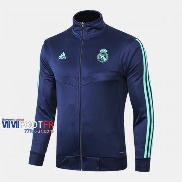 Boutique Veste Foot Real Madrid Bleu Fonce 2019/2020 Nouveau Promo