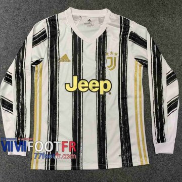 77footfr Maillots foot Juventus Domicile Manche Longue 2020 2021