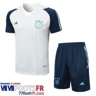 Survetement T Shirt Ajax Blanc Homme 2023 2024 TG953