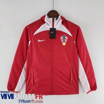 Coupe Vent - Sweat a Capuche Croatie rouge Homme 2022 2023 WK172
