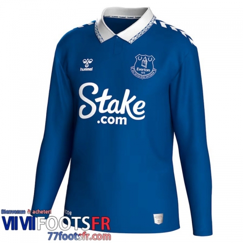 Maillot De Foot Everton Domicile Homme Manche Longue 2023 2024