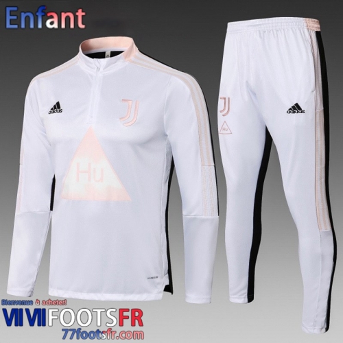 Survetement de Foot Juventus blanc Enfant 21 22 TK175