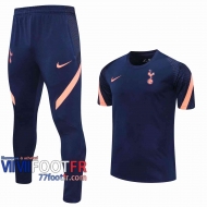 77footfr Survetement Foot T-shirt Tottenham Bleu fonce 2020 2021 TT60