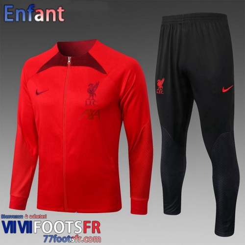KIT: Veste Foot Liverpool rouge Enfant 2022 2023 TK452