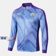 Magasins Veste Foot Manchester City Bleu/Pourpre 2019/2020 Nouveau Promo